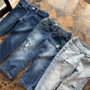 👖 Girls Jeans Bundle – 3 Pairs (Size 2T) ((trio))